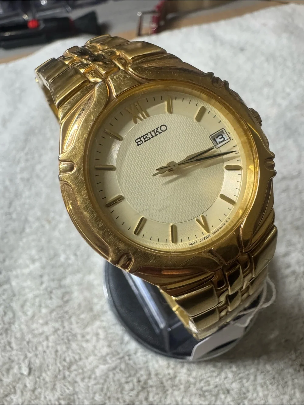 Seiko Gold Tone Analog Watch with Date